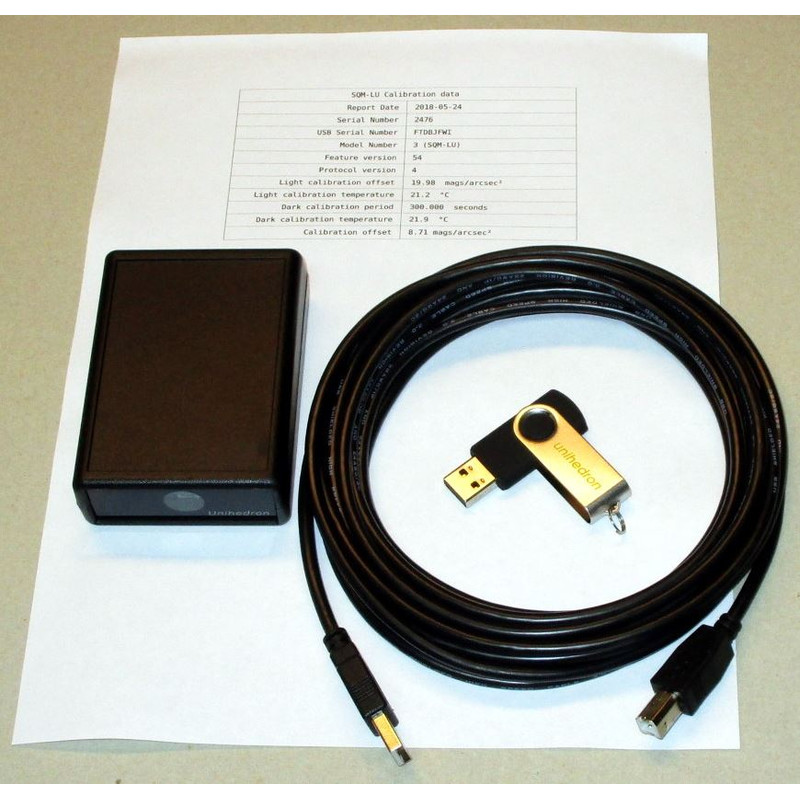 Unihedron Fotometer Sky Quality Meter SQM med lins och USB