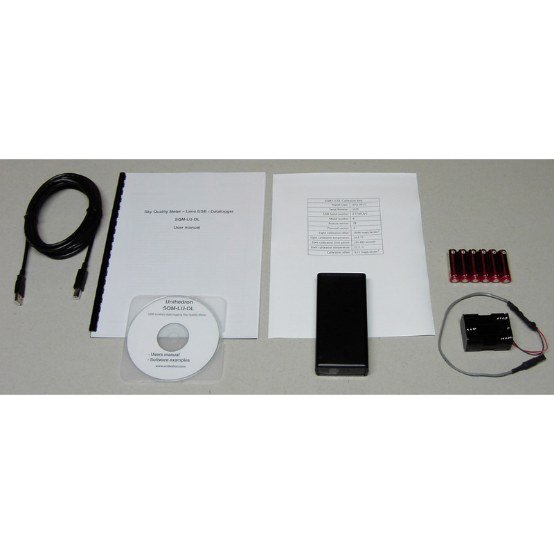 Unihedron Fotometer Sky Quality Meter SQM med lins, USB och datalogger