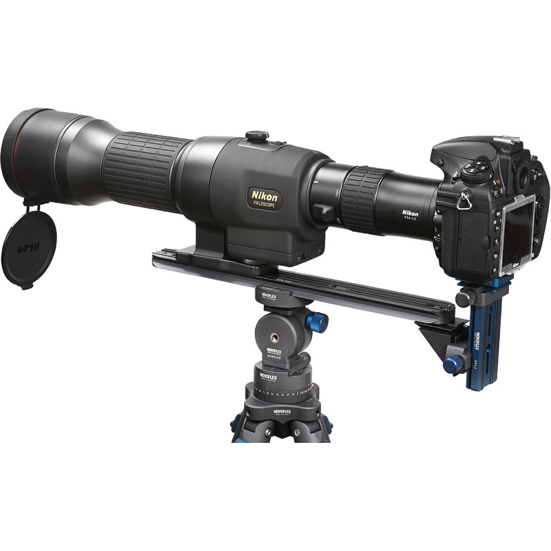 Novoflex Kamerahållare QPL-SCOPE S stödbrygga för Digiscoping för Kompakta tubkikare med rak sikt