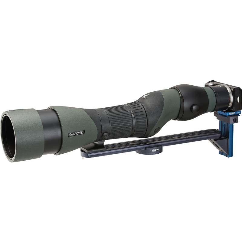 Novoflex Kamerahållare QPL-SCOPE S stödbrygga för Digiscoping för Kompakta tubkikare med rak sikt