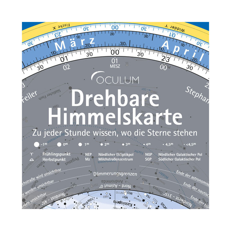 Oculum Verlag Stjärnkarta Vridbar himmelskarta 29 cm