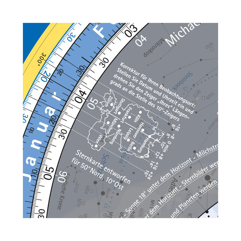 Oculum Verlag Stjärnkarta Vridbar himmelskarta 29 cm
