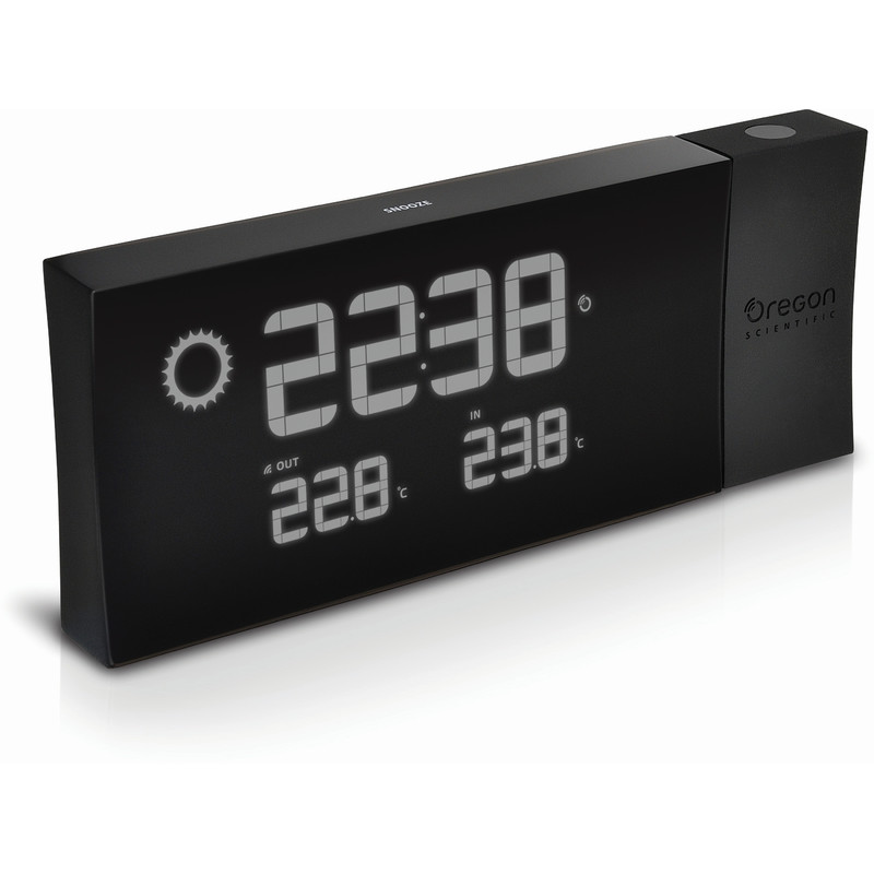 Oregon Scientific Väderstation Prysma projektionsväckarklocka med väderprognos BAR 223P BLACK
