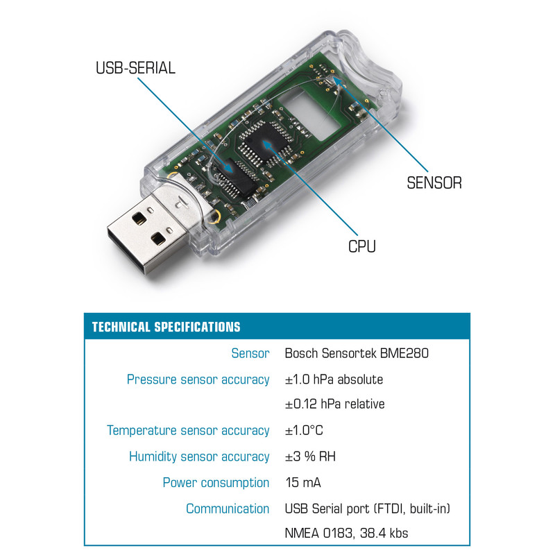 10 Micron USB väderstation BlueAstro