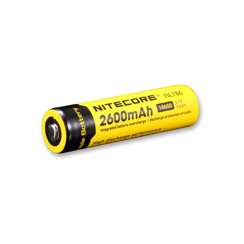 Nitecore Li-Ion batteri 18650, 2600mAh