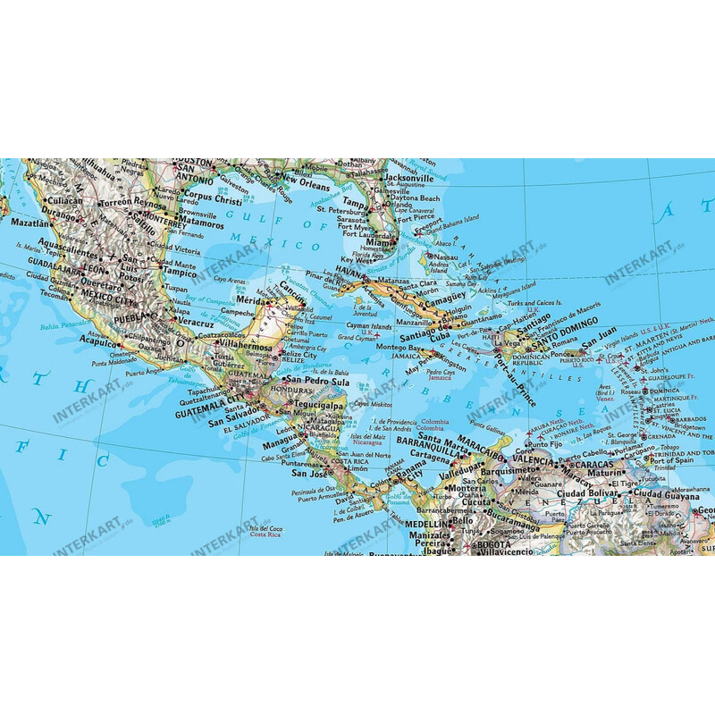 National Geographic Kontinentkarta continent map North and South America political (laminated)