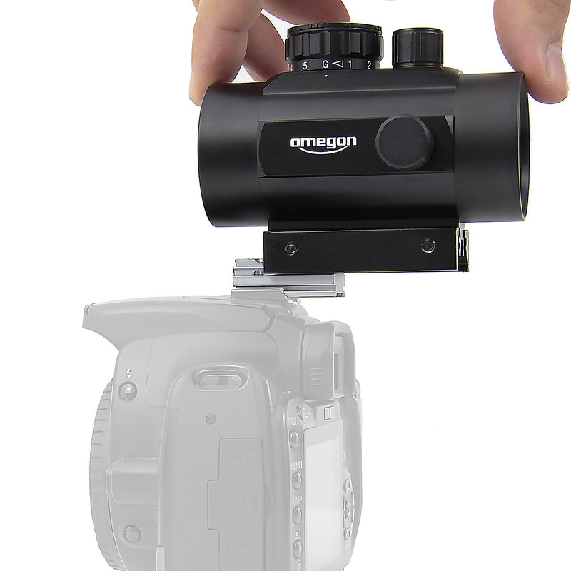 Omegon rödpunktsökare med adapter för snabbsko för DSLR