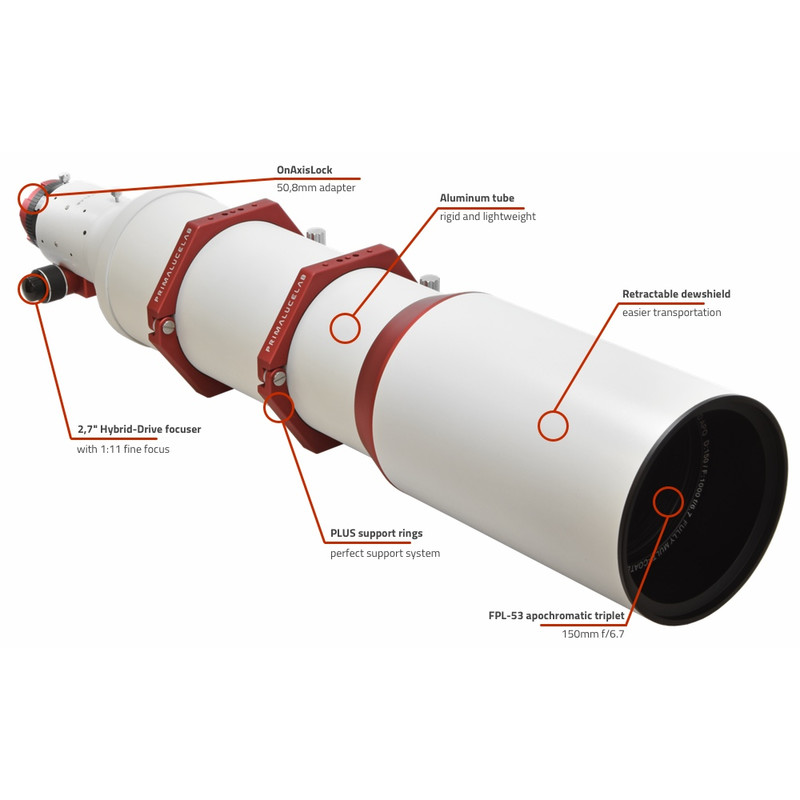 PrimaLuceLab Apokromatisk refraktor AP 150/1000 T Airy OTA