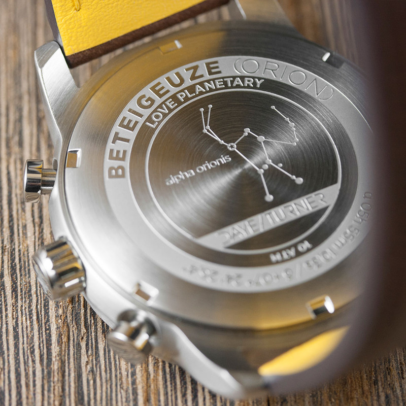 DayeTurner BETEIGEUZE herrklocka analog silver - nylon svart-silver
