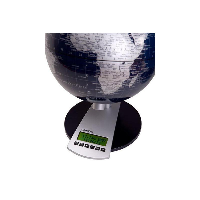 Stellanova Glob med världstid svart 20 cm