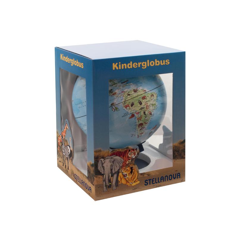 Stellanova Barnglob Kinder upplyst jordglob med djurlexikon 882818
