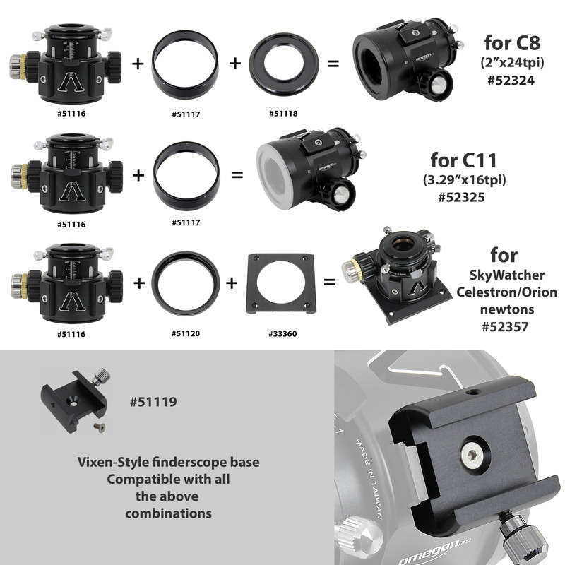 Omegon V-Power 2'' Crayford, fokuserare med två hastigheter SCT C11