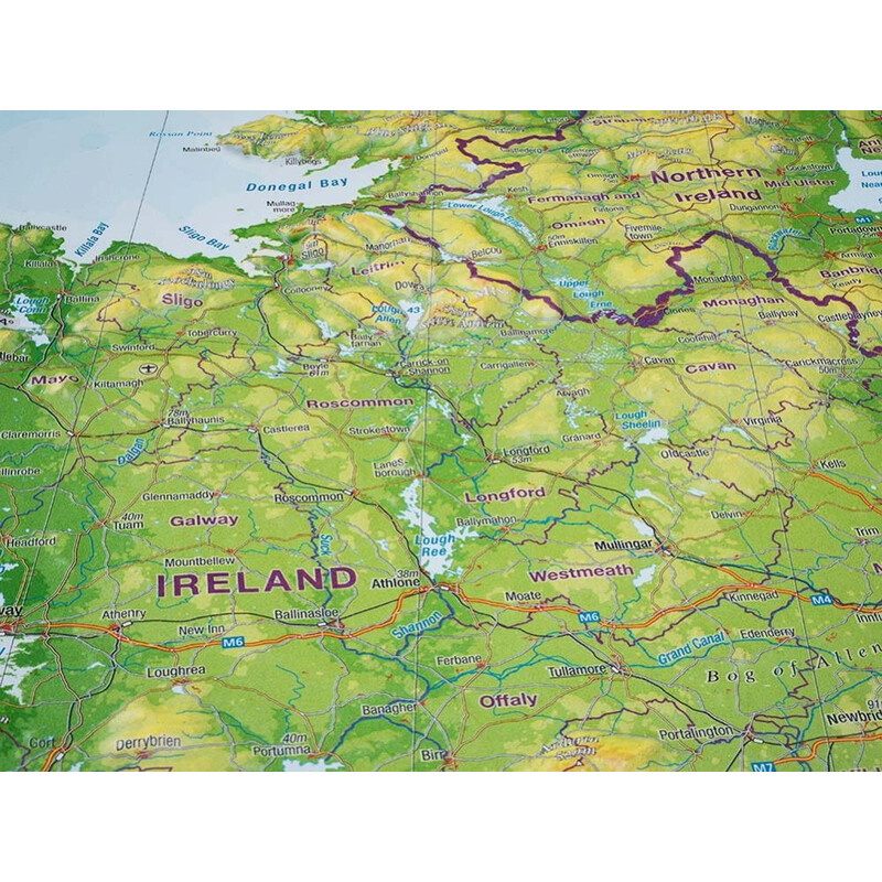 Georelief Storbritannien (57x77x2cm) 3D reliefkarta