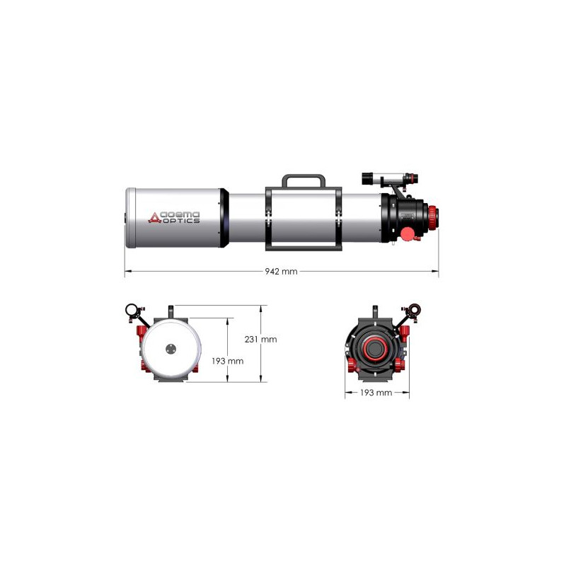 Agema Optics Apokromatisk refraktor AP 130/1040 SD 130 F8 OTA