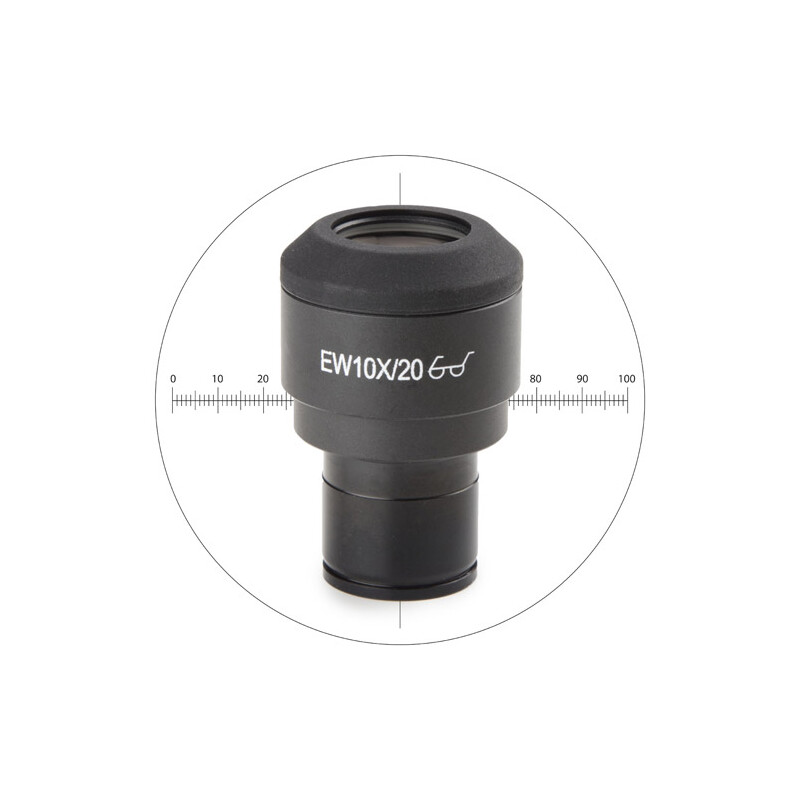 Euromex Okular för mätning IS.6010-CM, WF10x/20 mm, 10/100 microm., crosshair, Ø 23.2 mm (iScope)