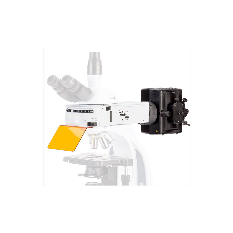 Euromex Fluorescens IS.9200-6NF med 6-positioner för iScope, 2 tomma filterblock utan filter