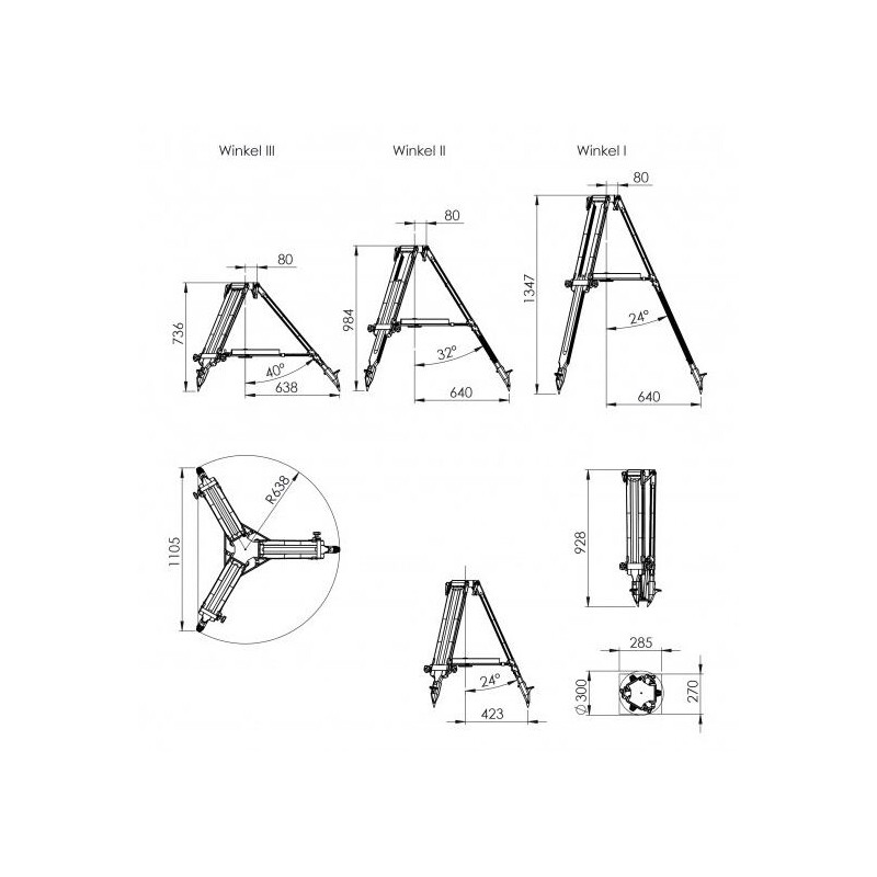 Berlebach Stativ Planet Astro Physics 1100 GTO