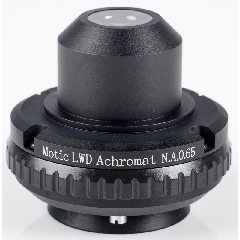 Motic Kondensor, N.A. 0,65, bd 10,8mm, LWD, achro, irismembran (BA410E, BA310)