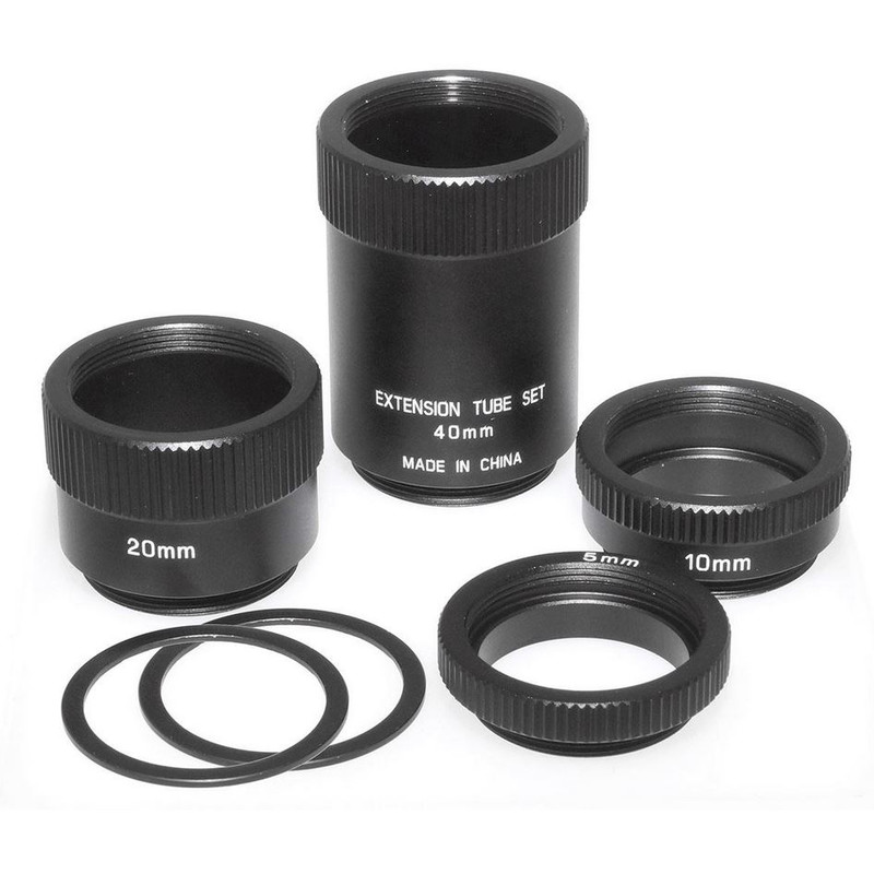 TS Optics Förlängningshylsa Förlängningshylsor för C-Mount-objektiv, 6 st