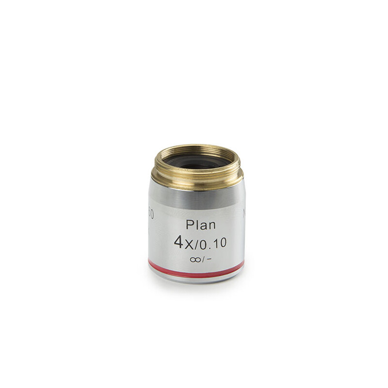 Euromex objektiv DX.7204, 4x/0,10 Pli, plan, oändlighet, arbetsavstånd 30 mm (Delphi-X)