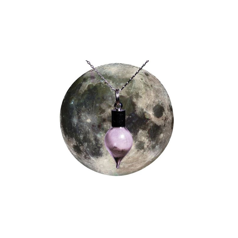 Jurassic Jewellery Meteoriter halsband med månstoft (droppform)