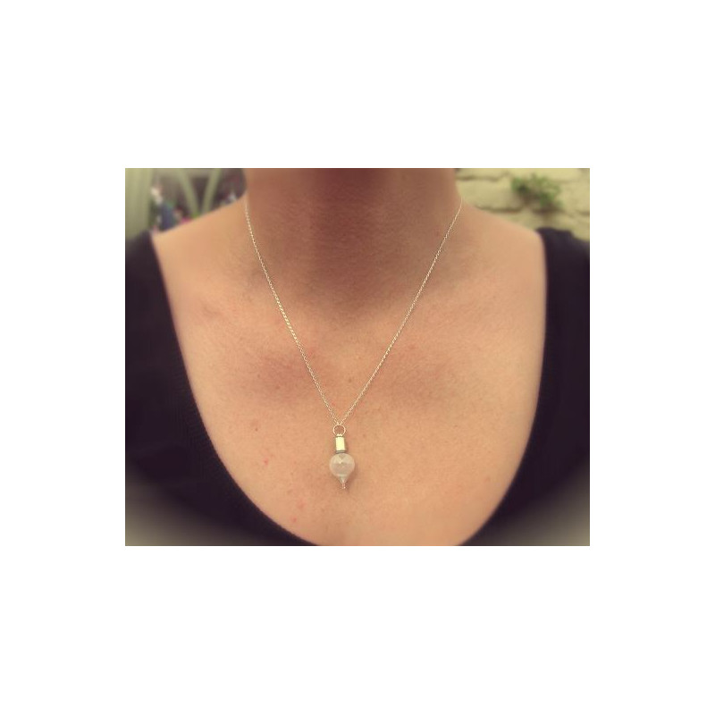 Jurassic Jewellery Meteoriter halsband med månstoft (droppform)