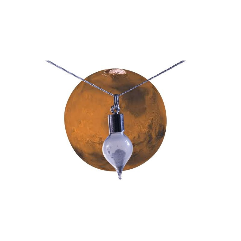 Jurassic Jewellery Meteoriter Halsband med Mars-stoft (droppform)