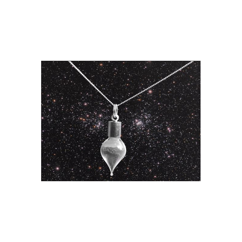 Jurassic Jewellery Meteoriter halsband med meteoritdamm (droppform)