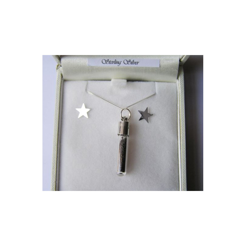 Jurassic Jewellery Meteoriter halsband med meteoritdamm (vial)