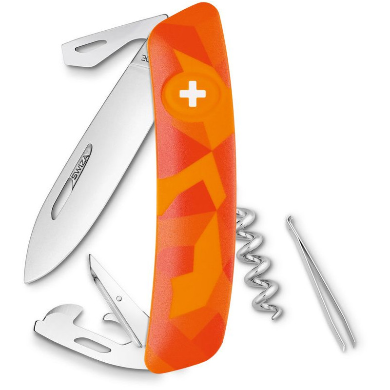SWIZA Knivar Schweizer Fickkniv C03 LUECO Camo Urban Orange