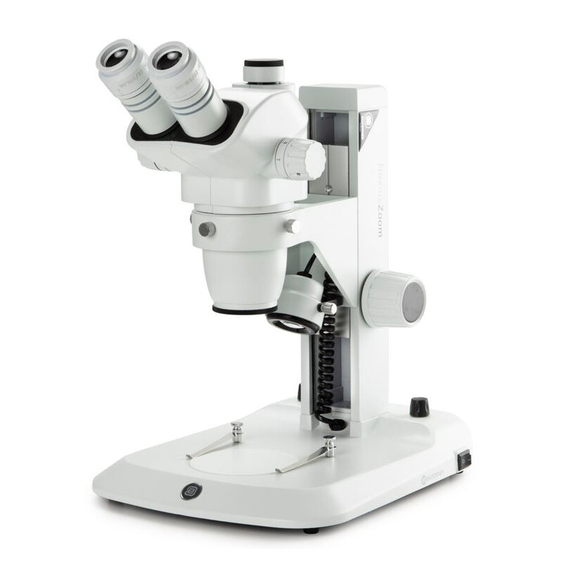 Euromex Zoom-stereomikroskop NexiusZoom, NZ.1903-S-ESD, 6,7x till 45x, Kuggstång, Transmitterat ljus, LED 3 W, ESD, trino