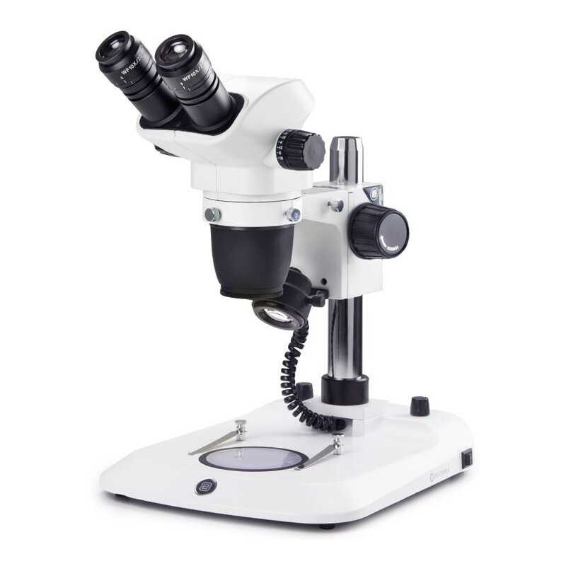 Euromex Zoom-stereomikroskop NexiusZoom EVO, NZ.1702-P, 6,5x till 55x, Pelare, LED 3 W, bino