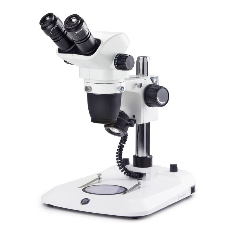 Euromex Zoom-stereomikroskop NexiusZoom EVO, NZ.1702-P, 6,5x till 55x, pelare, 3 W LED, bino