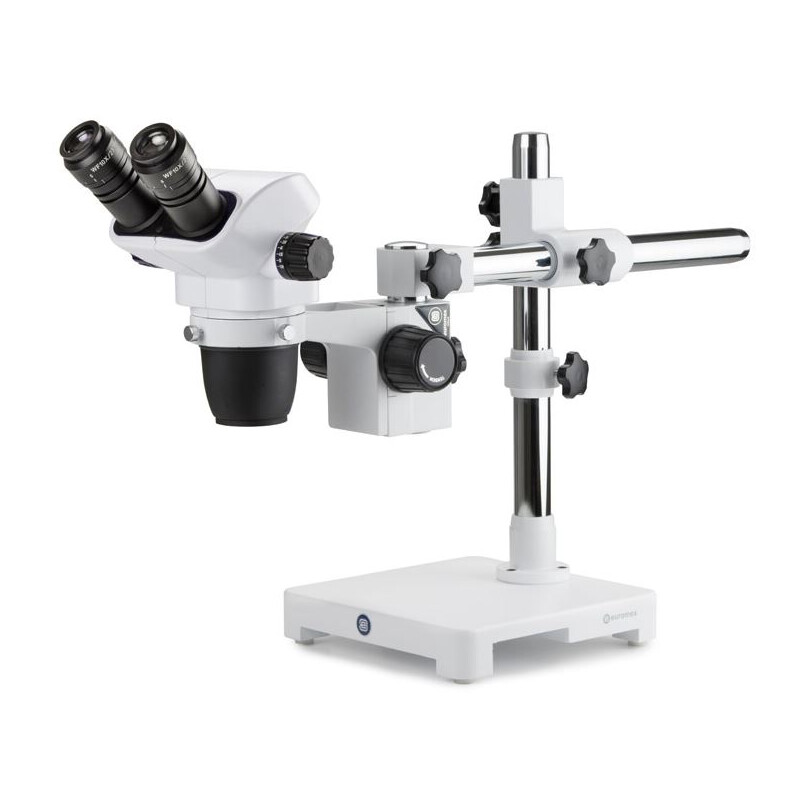 Euromex Zoom-stereomikroskop NexiusZoom EVO, NZ.1702-U, 6,5x till 55x, överhängande 1-armsstativ, w.o. belysning, bino