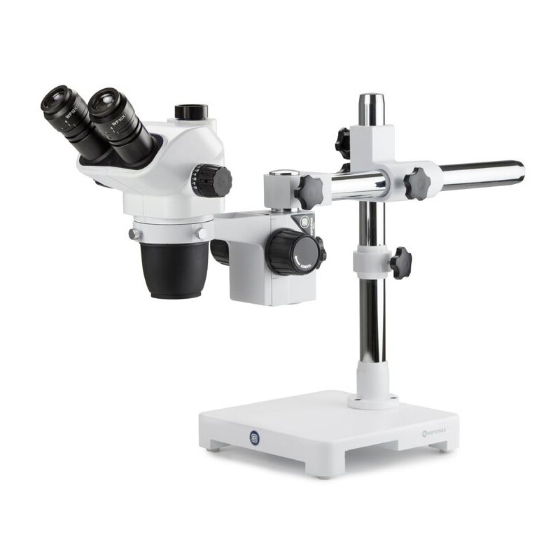 Euromex Zoom-stereomikroskop NZ.1703-U, NexiusZoom, 6,5x till 55x, enarmsstativ, utan belysning, trino