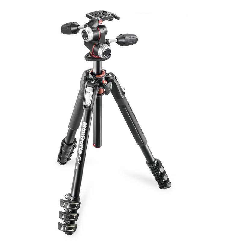 Manfrotto Aluminium-trebensstativ MK190XPRO4-3W med 3-vägs panoreringshuvud