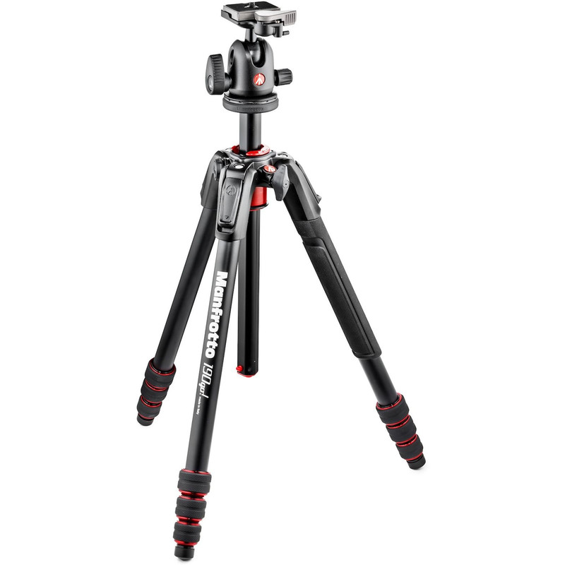 Manfrotto Aluminium-trebensstativ MK190GOA4TB-BH med Kulhuvud