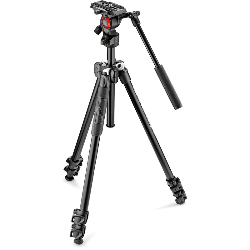 Manfrotto Aluminium-trebensstativ MK290LTA3-V med Lutningsbart videohuvud från Befree Live
