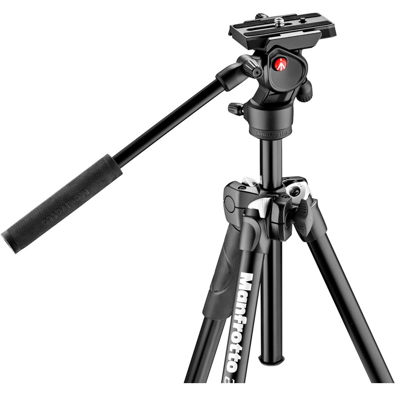 Manfrotto Aluminium-trebensstativ MK290LTA3-V med Lutningsbart videohuvud från Befree Live