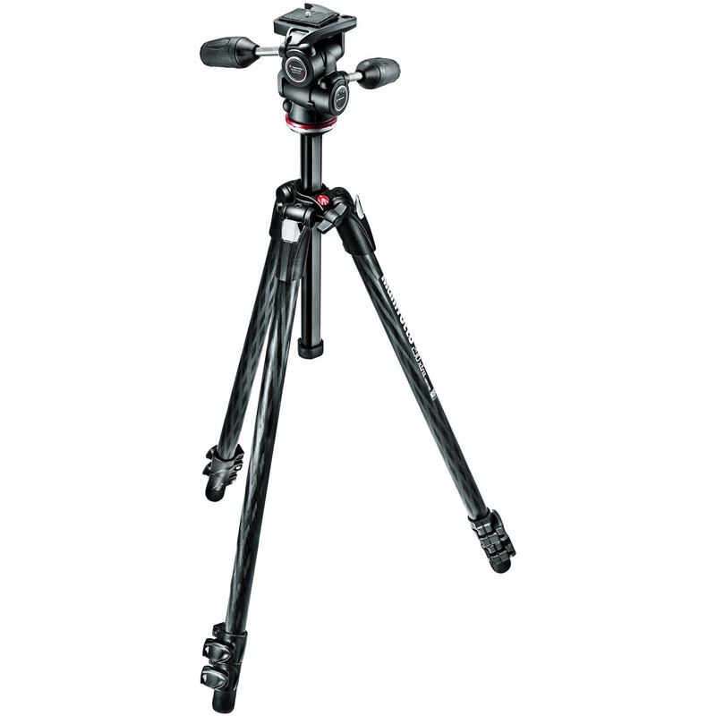 Manfrotto Kolfiber-trebensstativ MK290XTC3-3W med 3-vägs panoreringshuvud