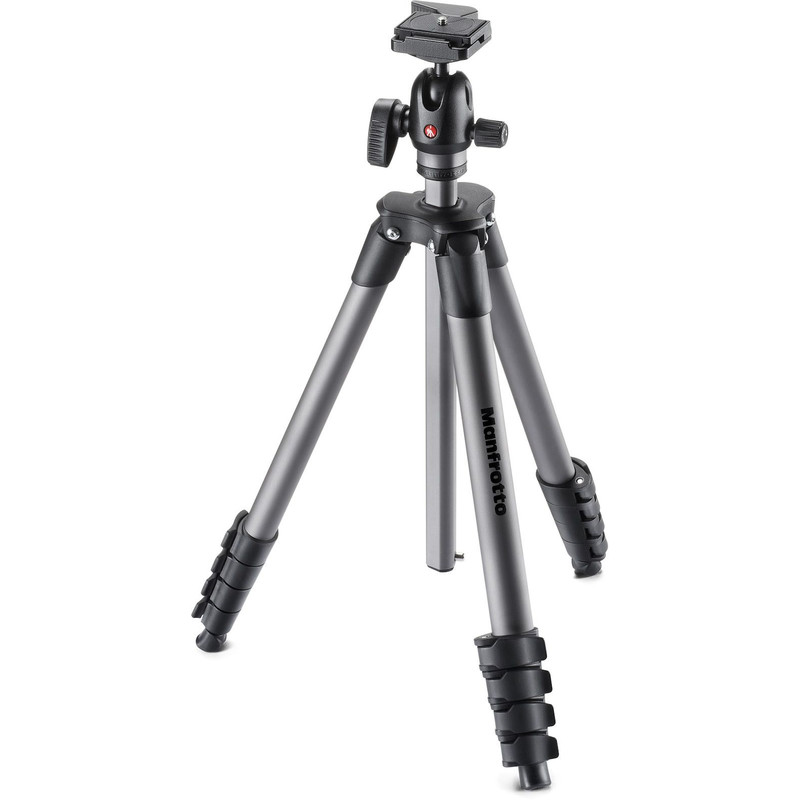 Manfrotto Aluminium-trebensstativ MKCOMPACTADVBH med Kulhuvud