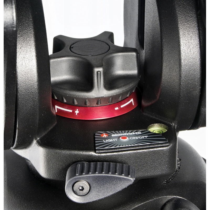 Manfrotto Kolfiber-trebensstativ 504HD,535K med Lutningsbart videohuvud och nivelleringsbricka