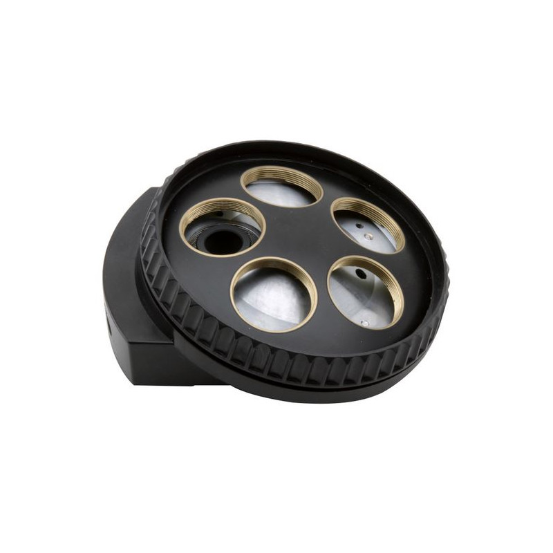 Optika 5-positionsrevolver M-1045, mörkerfält, MET-objektiv, 3 adaptrar för RMS