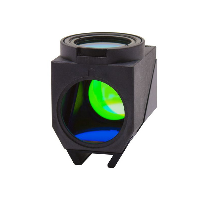 Optika LED Fluorescence Cube (LED + Filterset) för B-510LD4/B-1000LD4, M-1220, Blå LED Emission 460nm, Ex filter 455-495, Dich 500, Em 510LP
