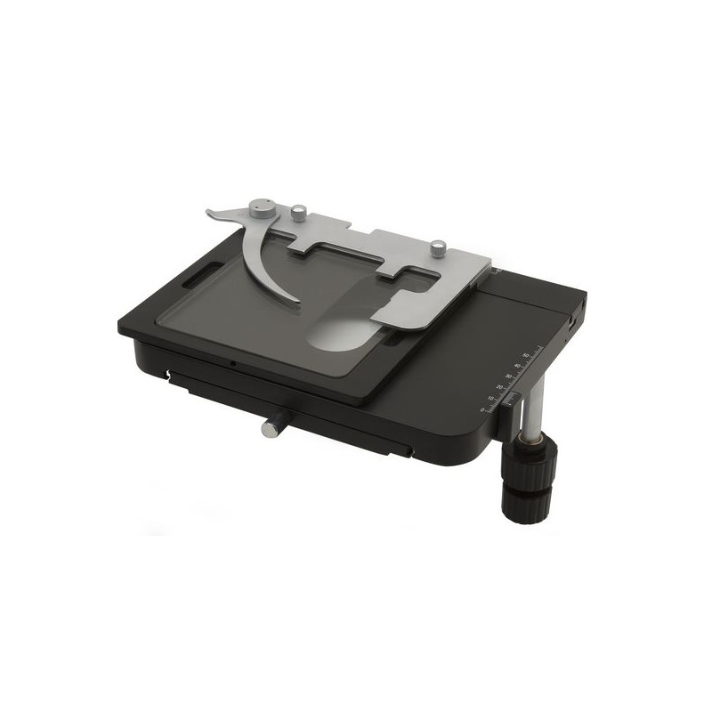 Optika Metallurgiskt korsbord M-1148, med glasinsats