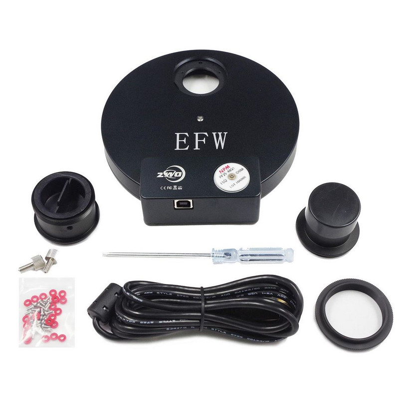 ZWO Motoriserat Filterhjul EFW 7x36mm omonterad