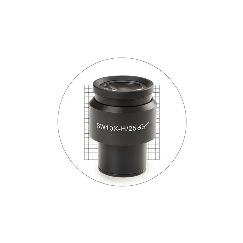 Euromex Okular för mätning 10x/25 mm SWF, 20 x 20 mätgaller, Ø 30 mm, DX.6010-SG (Delphi-X)