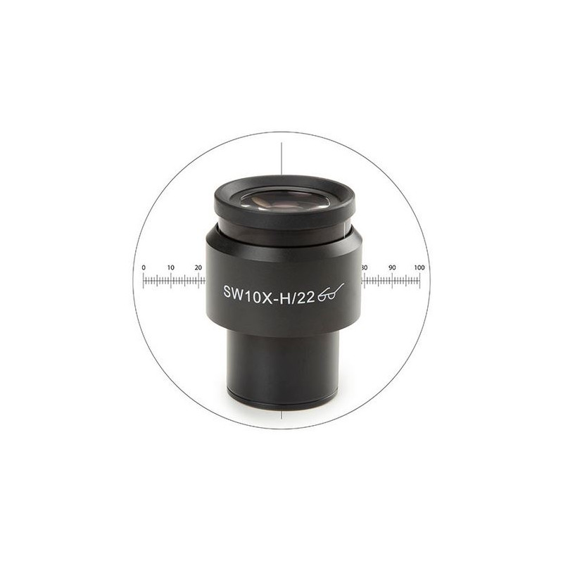 Euromex Okular för mätning 10x/22 mm, mikrometer, hårkors, Ø 30 mm, DX.6210-CM (Delphi-X)