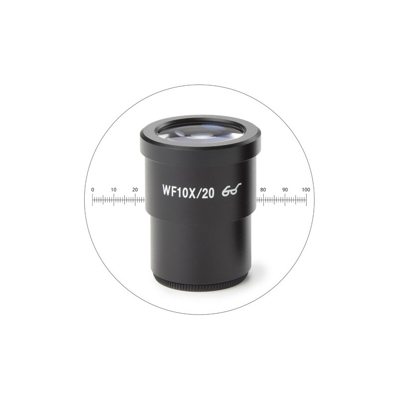 Euromex Okular för mätning HWF 10x/20 mm eyepiece with micrometer , SB.6010-M (StereoBlue)