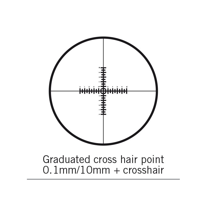 Motic Graticule, dubbel 100/10mm, hårkors, Ø 25mm (SMZ-161)